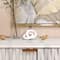 7" White Marble Geometric 2-Link Chain Sculpture